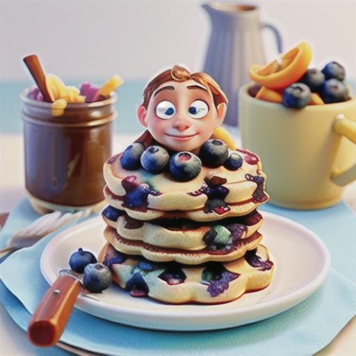 Blueberry ricotta hotcakes