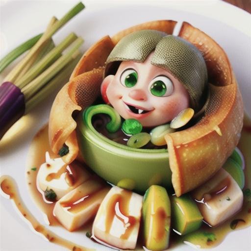 Sweet soy tuna with green tea noodles