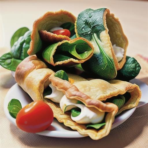 Spinach and corn pasties