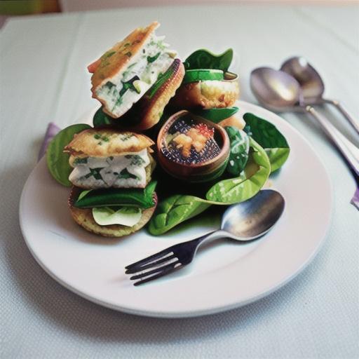 Curried turkey rissoles with spinach salad