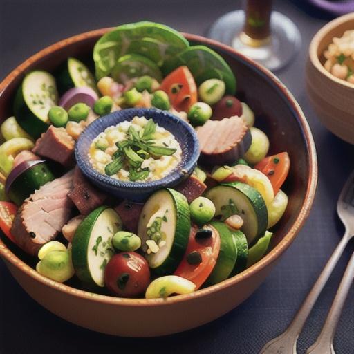 Vitello tonnato with cucumber & caper salad