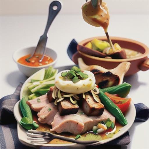 Pork chops with satay sauce