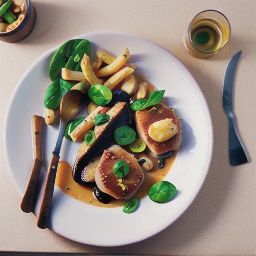 Marsala veal with spinach and mushroom