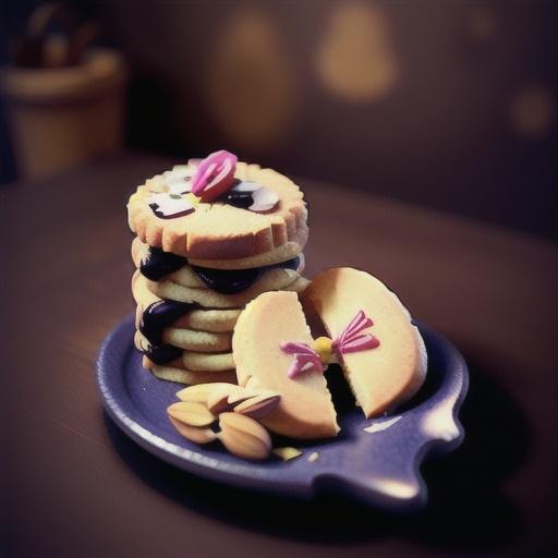 Almond & rosewater shortbread