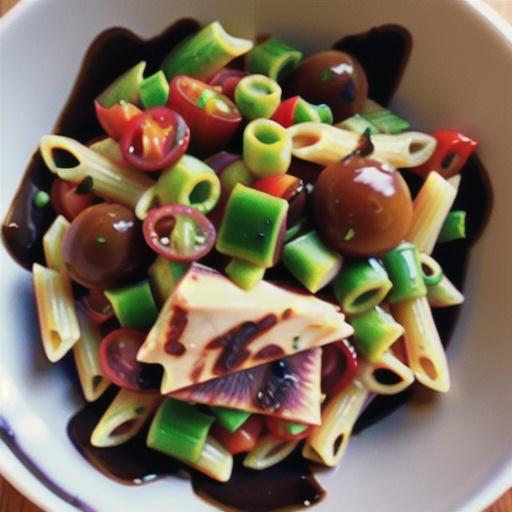 Quick Penne Pasta Salad with Balsamic Vinaigrette