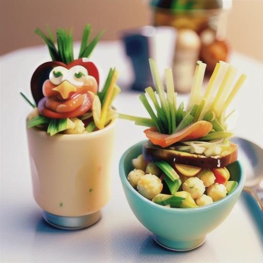 Smoked salmon and fennel salad with onion and chive cheese balls