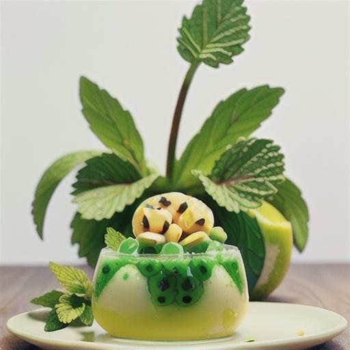 Melon with mint syrup & yoghurt