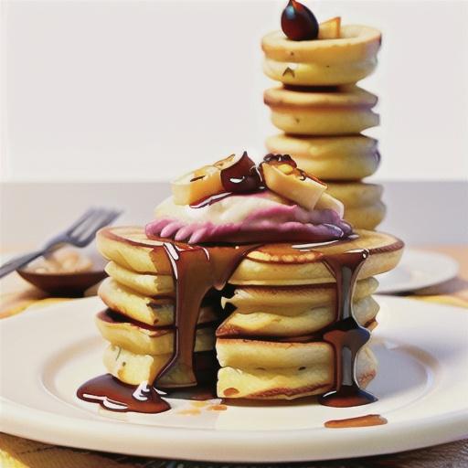 Pikelets with caramel bananas