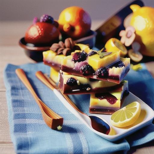 Rosemary and Lemon Blackberry Bars