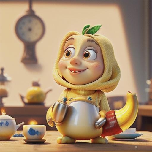 Custard and apple teacake