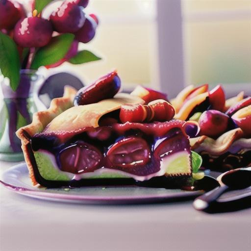 Saskatoon (Serviceberry) Rhubarb Pie