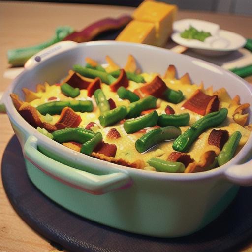 Bacon & Cheddar Green Bean Casserole