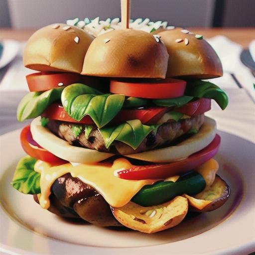 Bacon Cheese Burger Twice-Baked Idaho Potatoes