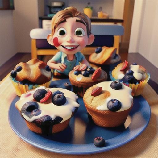 Jumbo Whole Wheat Blueberry Muffins