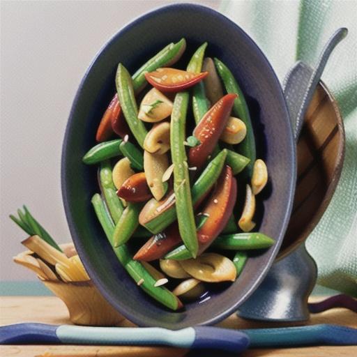 Stir Fried Green Beans with Ginger and Onions