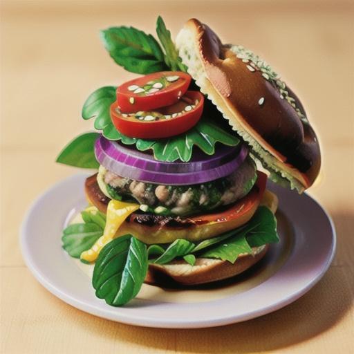 Low-fat chicken, lemon and herb burger