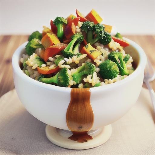 Roasted pumpkin & broccoli with barley risotto