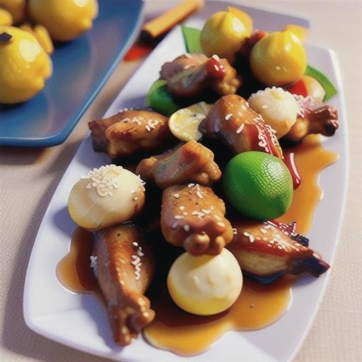 Lemon honey sesame chicken wings