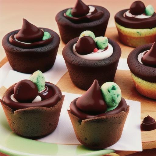 Mint Truffle Cookie Cups