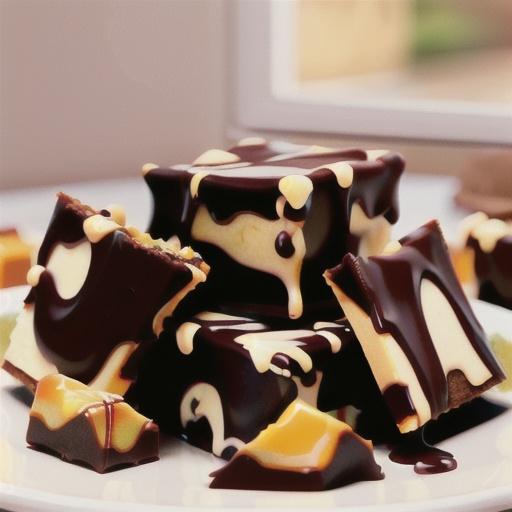 Double-choc and caramel slice
