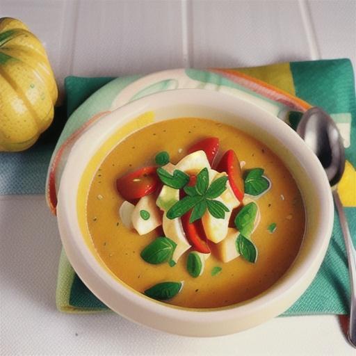 Curried Patty Pan Squash Soup