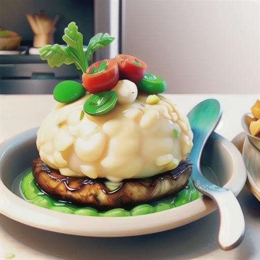 Celeriac mash with creamy chicken