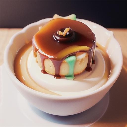 Passionfruit and coconut creme caramels