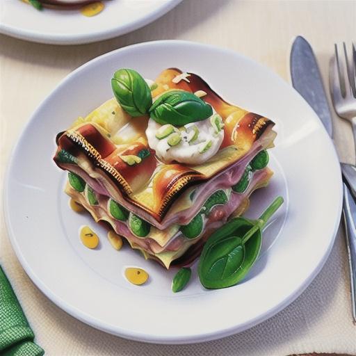 Ham and ricotta lasagne
