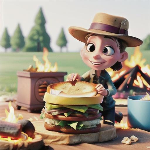 Camp-fire sandwich