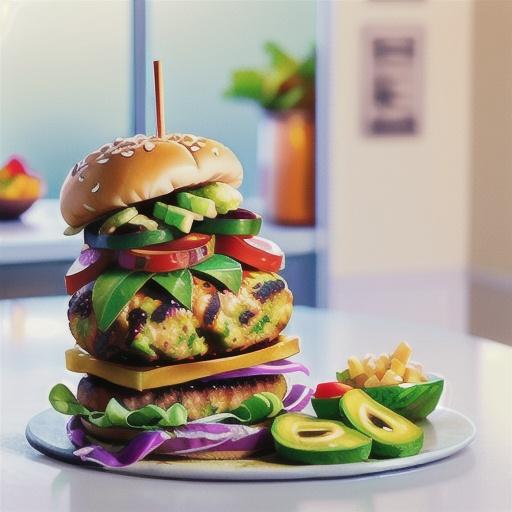 Chicken burgers with avocado salsa
