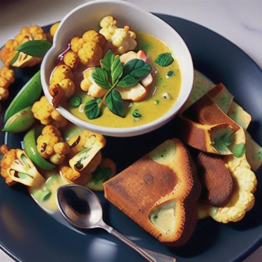 Curry Roasted Cauliflower Soup