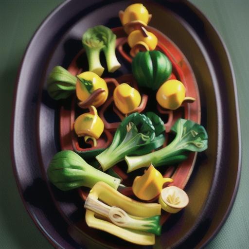 Baby Bok Choy with Yellow Bell Peppers