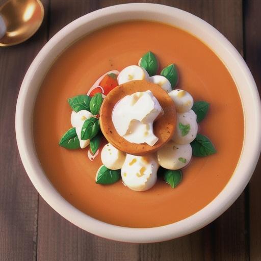 Pumpkin and Pear Bisque with Goat Cheese