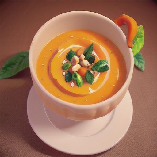 Butternut Squash Soup with Persimmon