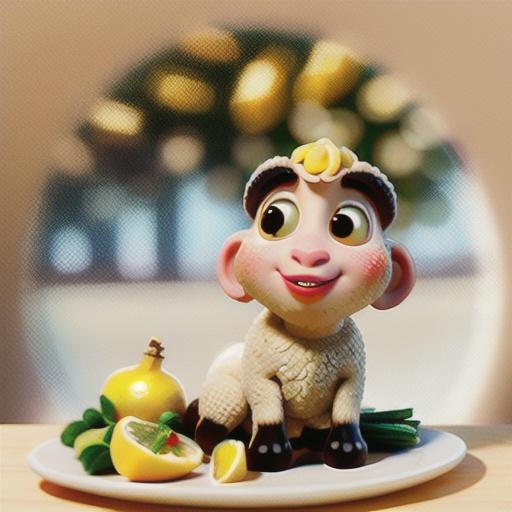 Garlicky lamb with lemon dressing