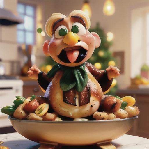 Roast turkey with white wine gravy