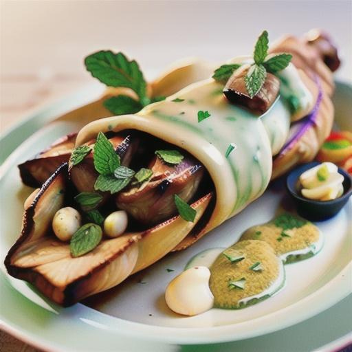 Butterflied lamb with mint and garlic