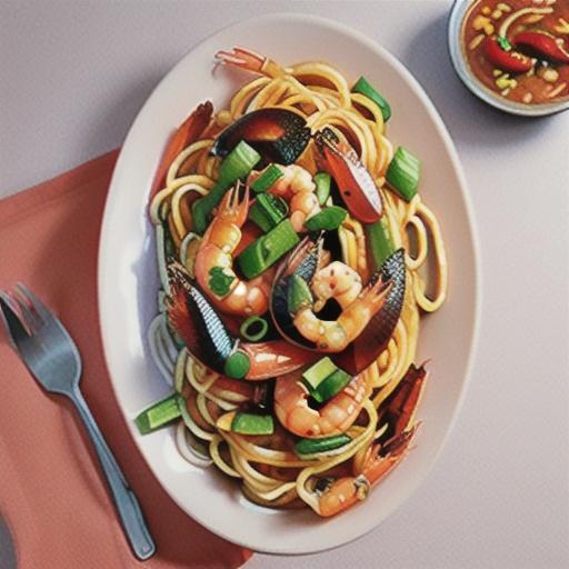 Prawn, chilli and garlic spaghetti