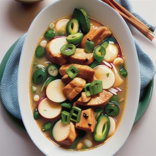 Chicken and vegetable laksa