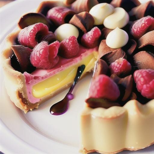 Vanilla Bean and Raspberry Tart
