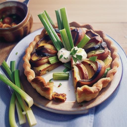 Caramelised leek & goat's cheese tart