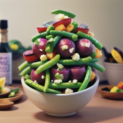 Green bean, fennel and radish salad with persian feta