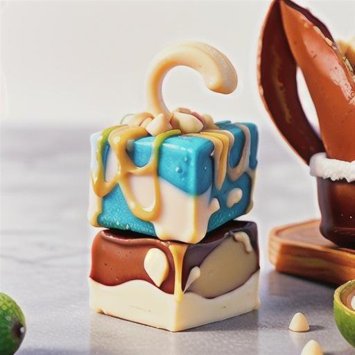 Lime, macadamia & white chocolate fudge