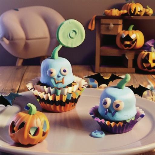 Halloween Fondant Ghost Cupcakes