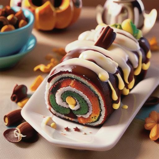 Spiced Pumpkin Praline Roll