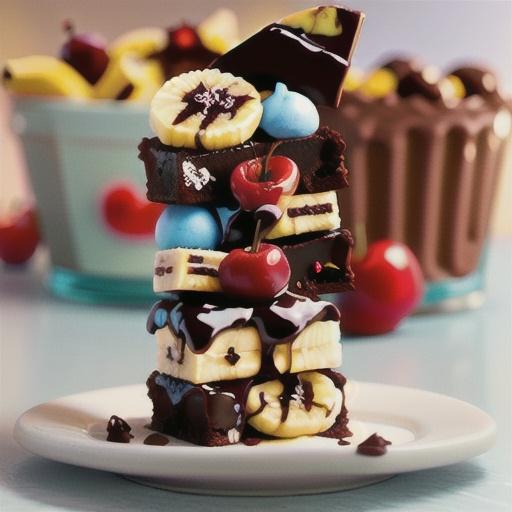 Banana Split Brownie Bars