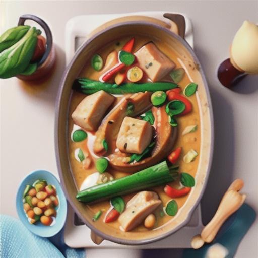 Bubbling lemon chicken curry