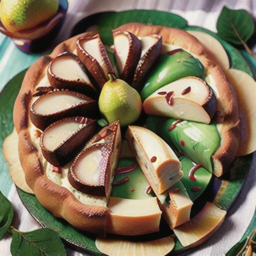 Pear and Rosemary Focaccia with Fontina Cheese