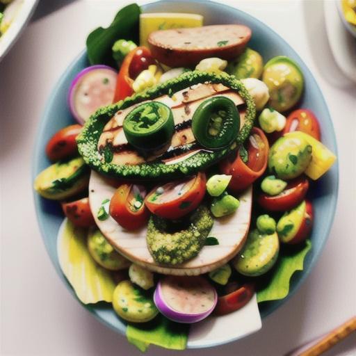 Barley salad with pesto
