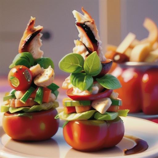 Chicken Salad-Stuffed Tomato Appetizers
